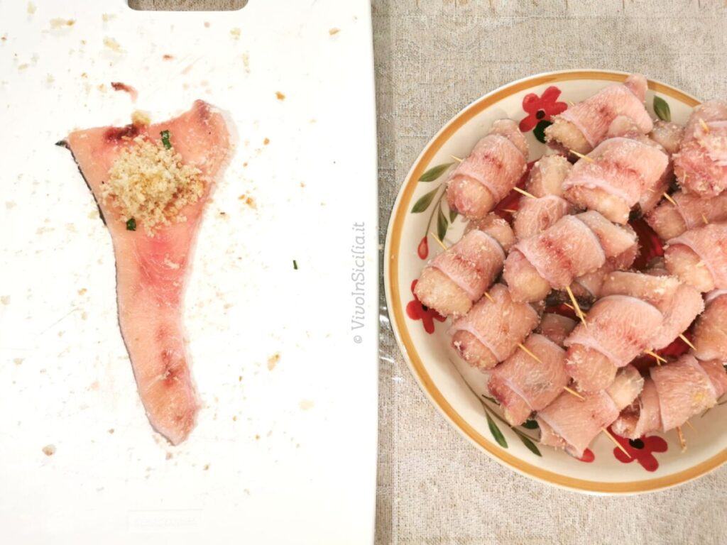 involtini di pesce spada in padella