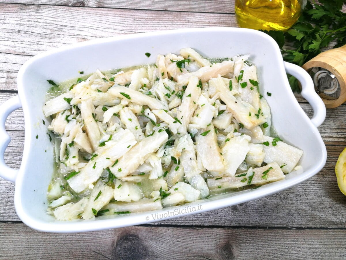 insalata di stocco a crudo